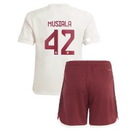 Dres Bayern Munich Jamal Musiala #42 Tretina pre deti 2023-24 Krátky Rukáv (+ trenírky)
